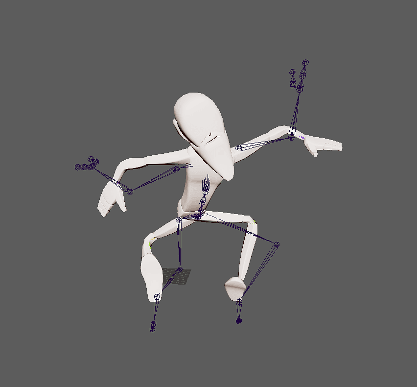 Raw mocap data — before cleanup